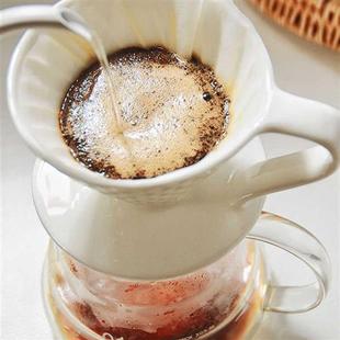 V60陶瓷咖啡滤杯锥形单孔螺纹滤杯滴滤冲杯家用 手冲咖啡套装组合