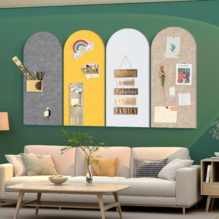 网红毛毡板沙发背景客厅墙面装饰品出租屋小房间布置贴纸画3d立体