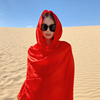 大红色拍照包头围巾沙漠，防晒披肩新疆西藏旅游青海茶卡盐湖纱巾女