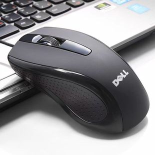 戴尔usb有线鼠标静音，笔记本电脑台式一体机办公家用便携游戏通用
