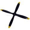 四叶12寸油动榉木桨黑色 甲醇引擎遥控模型飞机螺旋桨 航空飞行器