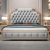 美式实木床1.8米双人床，轻奢现代简约主卧欧式软包公主床储物婚床