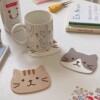 日式可爱猫咪卡通硅胶杯垫防烫耐热防滑隔热餐桌垫杯托垫