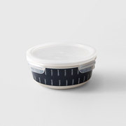 韩国进口zen&lockrachelbarker稻草黑陶瓷，密封碗保鲜盒饭盒610ml