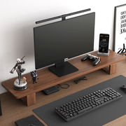 金隆兴电脑显示器增高架实木台式笔记本支架桌面底座收纳置物架胡