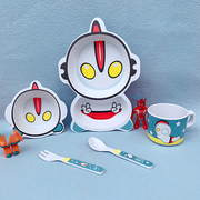 凹凸曼儿童餐具套装家用婴儿碗，小孩分格餐盘宝宝卡通机器人辅食碗