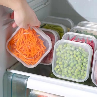 冷冻收纳盒冰箱专用分装食品级，保鲜盒密封塑料，分格小盒子长方形