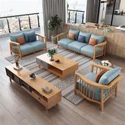 蔚虎 沙发北欧实家沙发组合木布客厅家具科技用现代简约民宿橡胶