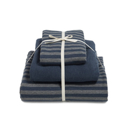 MUJ日系天竺棉针织四件套条纹纯棉裸睡床品套件舒适双人被套