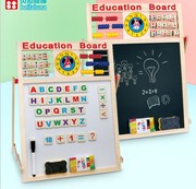 多功能磁性字母木制儿童双面，学习写字黑白，画板婴幼儿童益智玩具