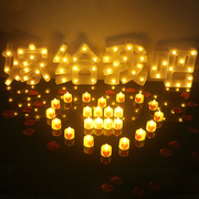 求婚室内布置道具烛光晚餐，纪念日惊喜礼物表白场景浪漫蜡烛灯