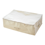 日式加厚棉麻收纳箱有盖布艺收纳盒衣物棉被子收纳袋储物箱整理箱