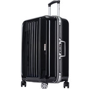 银座gnzaa-303k高档商务，铝框行李箱拉杆箱轻音万向轮20英寸黑色