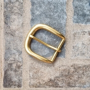 皮雕皮艺搭配五金美式1-1/2英寸环保黄铜芯棒皮带扣针扣纯铜B38