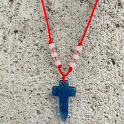 水晶十字架项链8珠女红绳学生情侣闺蜜送朋友生日情人节礼物