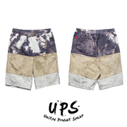 UPSCLOT 21ss Hawaiian 夏威夷系列 大理石 拼接 休闲 短裤