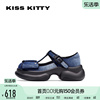 kisskitty2024春季法式复古蝴蝶结，jk玛丽珍鞋厚底，t字带单鞋