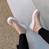 透明坡跟拖鞋女夏外穿2024防水台厚底金银松糕鞋白色高跟凉鞋