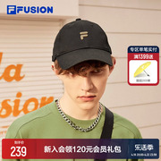 FILA FUSION斐乐潮牌情侣款棒球帽2024夏运动帽遮阳帽软顶帽