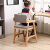 实木儿童学习椅可调节书桌座椅学生写字椅靠背椅，宝宝升降家用餐椅
