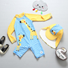 韩版儿童泳衣男童宝宝小孩泳衣UV50+ 小童婴儿保暖速干冲浪服套装