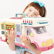 儿童过家家女孩推车玩具娃娃屋3岁男童变形音乐房车滑行生日礼物