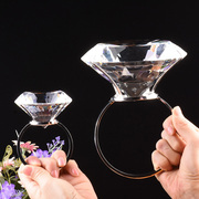 表白神器创意水晶大钻戒道具，超大钻石戒指，浪漫生日礼物求婚送女友