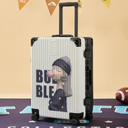 小型轻便儿童拉杆箱可爱卡通学生行李箱个性涂鸦旅行密码皮箱子潮
