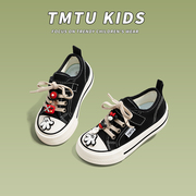 TMTU KIDS DIY联名款卡通米奇儿童芒果头帆布鞋秋冬款男女童板鞋