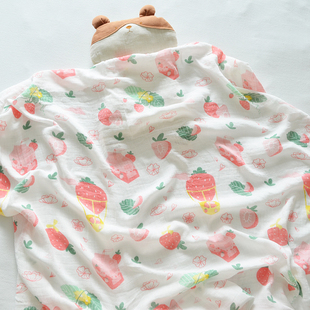 新生婴儿夏季薄款竹纤维纱布盖毯宝宝包布包巾襁褓儿童浴巾大尺寸