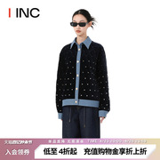 mingma设计师品牌iinc23aw钉珠拼接夹克外套女