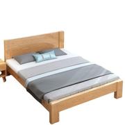 白橡木床实木床简约家具轻奢日式床双人床主卧单人床新中式亚马逊