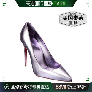 christianlouboutinkate100皮革高跟鞋-紫色美国奥莱