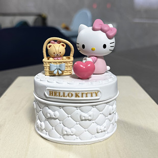 hellokitty甜心小熊首饰盒，收纳盒戒指盒摆件，结婚儿童生日礼物