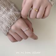 法国moleubak纯银简约素圈戒指，女食指中指小众，设计个性ins风开口