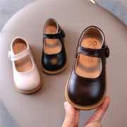 2023年春秋韩版儿童皮鞋，男女童豆豆鞋软底休闲鞋宝宝纯色单鞋
