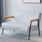 定制意式科技布沙发小户型客厅极简铁艺休闲椅办公室接待单人双人