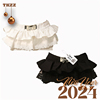 甜酷自制2024早春黑色气质高级感蝴蝶结蕾丝设计感半身短裤裙