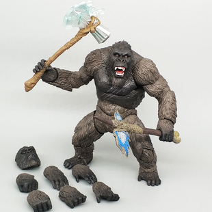 shm哥斯拉大战金刚手办玩具，骷髅岛猩球崛起模型，可动仿真动物猩猩