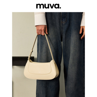 MUVA原创设计法式腋下包 质感小众时尚女士单肩包法棍包2022
