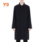 Y-3/Y3山本耀司男士黑色长款休闲拉链大衣 CL MGTX COAT  HB3378