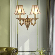 全铜欧式田园壁灯纯铜，卧室床头镜前灯客厅，背景墙过道走廊灯