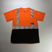 Radians外贸拼色桔红色短袖夏透气体恤反光安全服道路施工工作服
