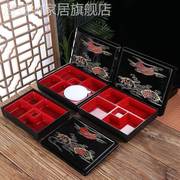 日式鳗鱼饭盒餐厅盒寿司料理便当盒木纹盒子套装快餐食盒餐盒商用