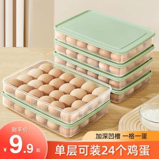 鸡蛋收纳盒冰箱专用食品，保鲜盒子厨房收纳整理神器放装鸡蛋架托