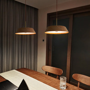 北欧极简木质岛台吊灯单头餐厅灯简约创意饭厅吧台原木风日式灯具