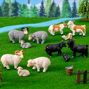 苔藓微景观树脂工艺品创意可爱仿真绵羊公仔园艺农场造景饰品摆件