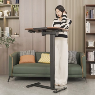 frankwood电动可折叠站，立式升降电脑桌可移动家用书桌床边办公桌
