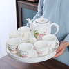 小清新陶瓷茶具整套家用中式现代简约大号带把手柄茶杯茶壶套装