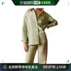 欧洲直邮Sezane 23 女士淡绿色MAX有机棉单排扣宽松长袖衬衫